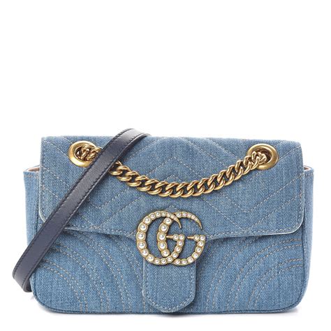 gucci bag with bow small|gucci mini denim bag.